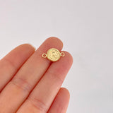 Herraje Letra R Marco Bordeado 0.55g / 1.7cm Oro Amarillo 18K