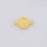 Herraje Letra X Doble Textura 0.6g / 1.7cm Oro Amarillo 18K