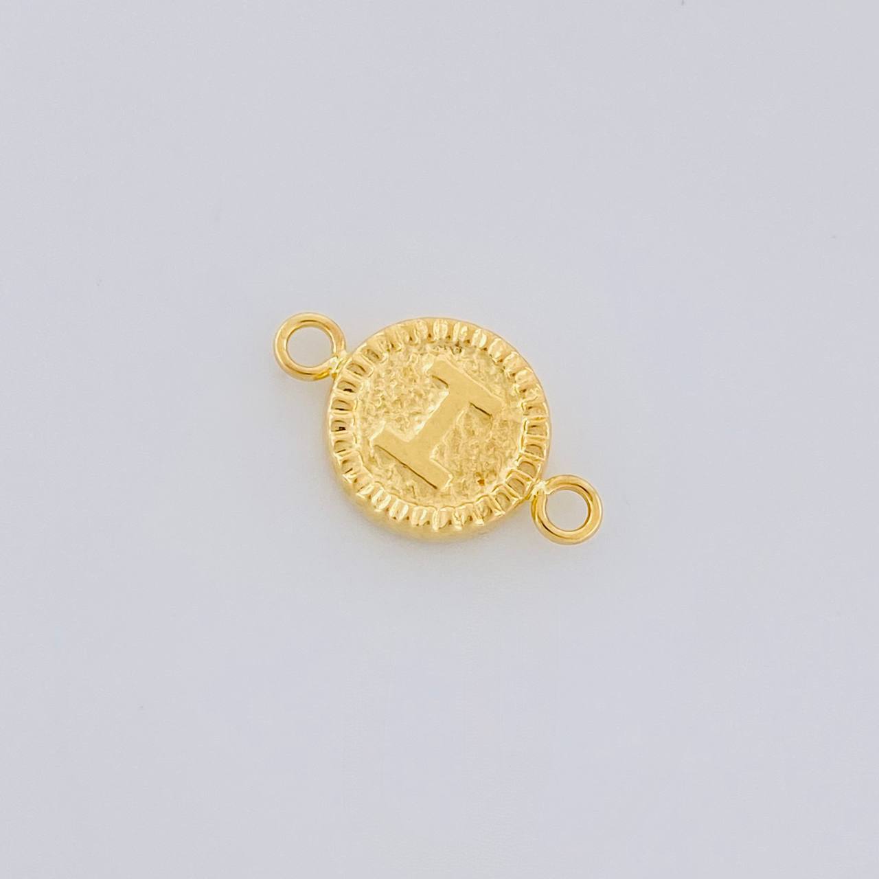 Herraje Letra I Marco Bordeado 0.6g / 1.7cm Oro Amarillo 18K
