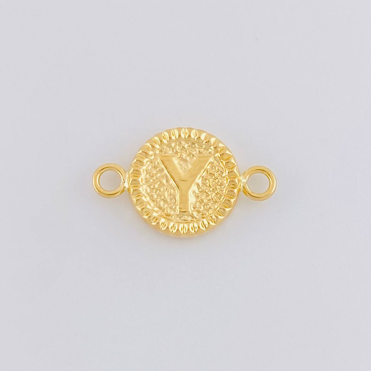 Herraje Letra Y Marco Bordeado 0.55g / 1.7cm Oro Amarillo 18K