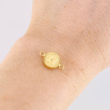 Herraje Letra H Marco Bordeado 0.6g / 1.7cm Oro Amarillo 18K