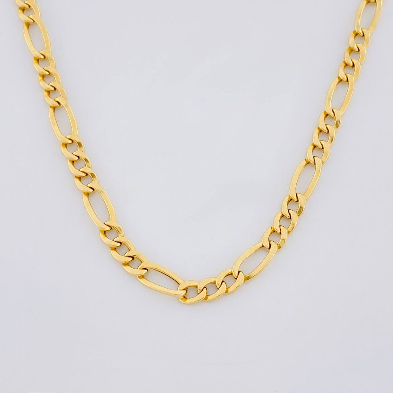 Cadena Figaro 4.05g / 60cm / 3.5mm Oro Amarillo 18K