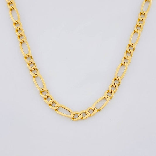 Cadena Figaro 4.05g / 60cm / 3.5mm Oro Amarillo 18K