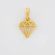 Dije Silueta Diamante 0.6gr / 1.5cm / Liso Oro Amarillo
