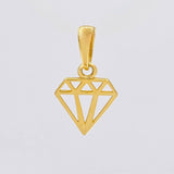 Dije Silueta Diamante 0.6gr / 1.5cm / Liso Oro Amarillo