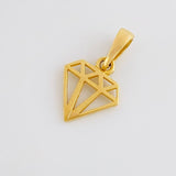 Dije Silueta Diamante 0.6gr / 1.5cm / Liso Oro Amarillo