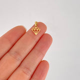 Dije Silueta Diamante 0.6gr / 1.5cm / Liso Oro Amarillo