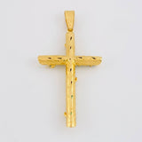Dije Cruz Tronco Esmeraldas 5,10 Qts 6.7 g / 6.1 cm Oro Amarillo 18K