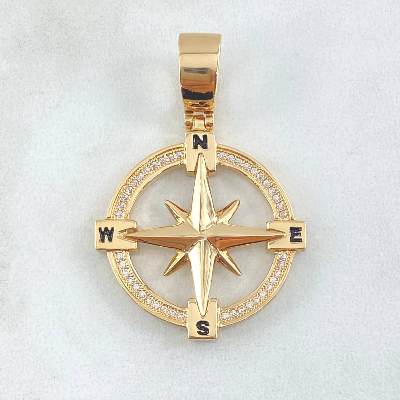 Dije Brujula 7.95gr / 4cm-Oro 18K