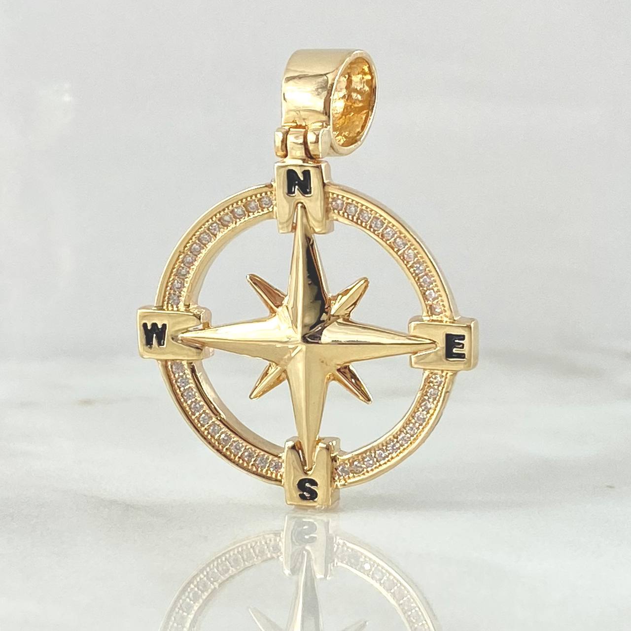 Dije Brujula 7.95gr / 4cm-Oro 18K