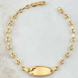 Pulso Bebé Placa Ovalada Delfin 1.95gr / 15cm / Oro Amarillo 18K