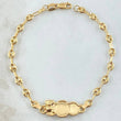 Pulso Bebé Placa Nube Oso 1.9gr / 15cm / Oro Amarillo 18K