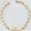 Pulso Bebé Placa Rectangular 1.95gr / 15cm / Oro Amarillo 18K