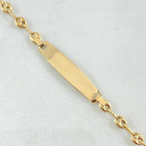 Pulso Bebé Placa Rectangular 1.95gr / 15cm / Oro Amarillo 18K