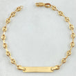 Pulso Bebé Placa Rectangular 1.85gr / 15cm / Oro Amarillo 18K *