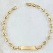 Pulso Bebé GC Placa Rectangular 1.8gr / 15cm / Oro Amarillo 18K *