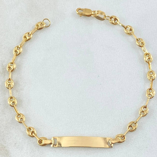 Pulso Bebé GC Placa Rectangular 1.85gr / 15.5cm / Oro Amarillo 18K ©