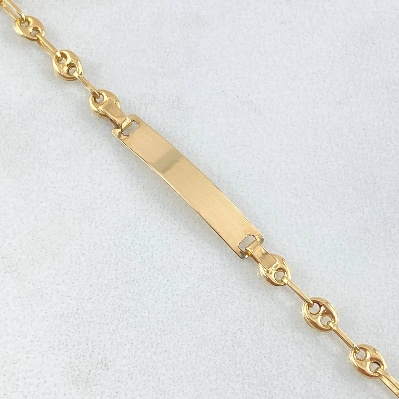 Pulso Bebé GC Placa Rectangular 1.85gr / 15.5cm / Oro Amarillo 18K ©