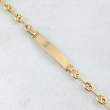 Pulso Bebé GC Placa Rectangular 1.85gr / 15.5cm / Oro Amarillo 18K ©