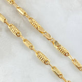 Cadena Rustica Tribal Cilindros 11.8gr / 70cm / Oro Amarillo 18K ©