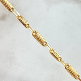 Cadena Rustica Tribal Cilindros 11.8gr / 70cm / Oro Amarillo 18K ©
