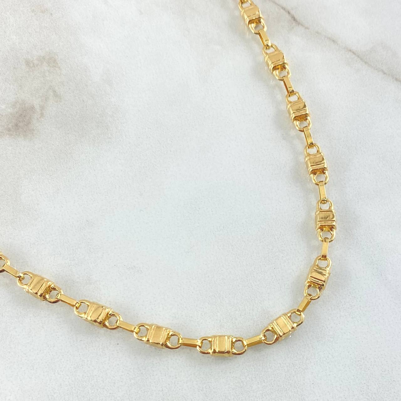 Cadena Rustica Cubos 12.45gr / 65cm / Oro Amarillo 18K ©