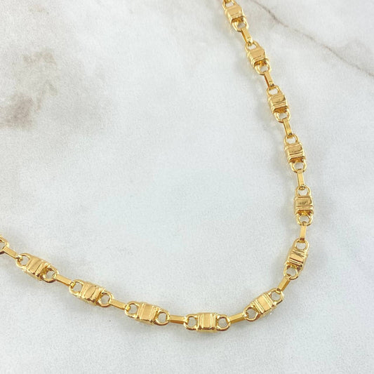 Cadena Rustica Cubos 12.45gr / 65cm / Oro Amarillo 18K ©