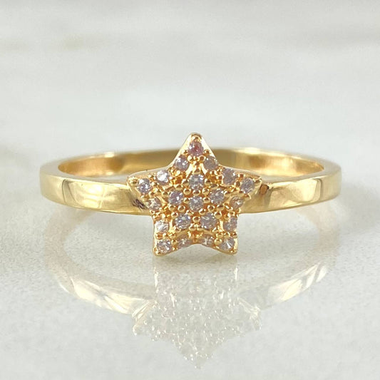 Anillo Estrella 1.9gr / T8 / Oro Amarillo 18K ©