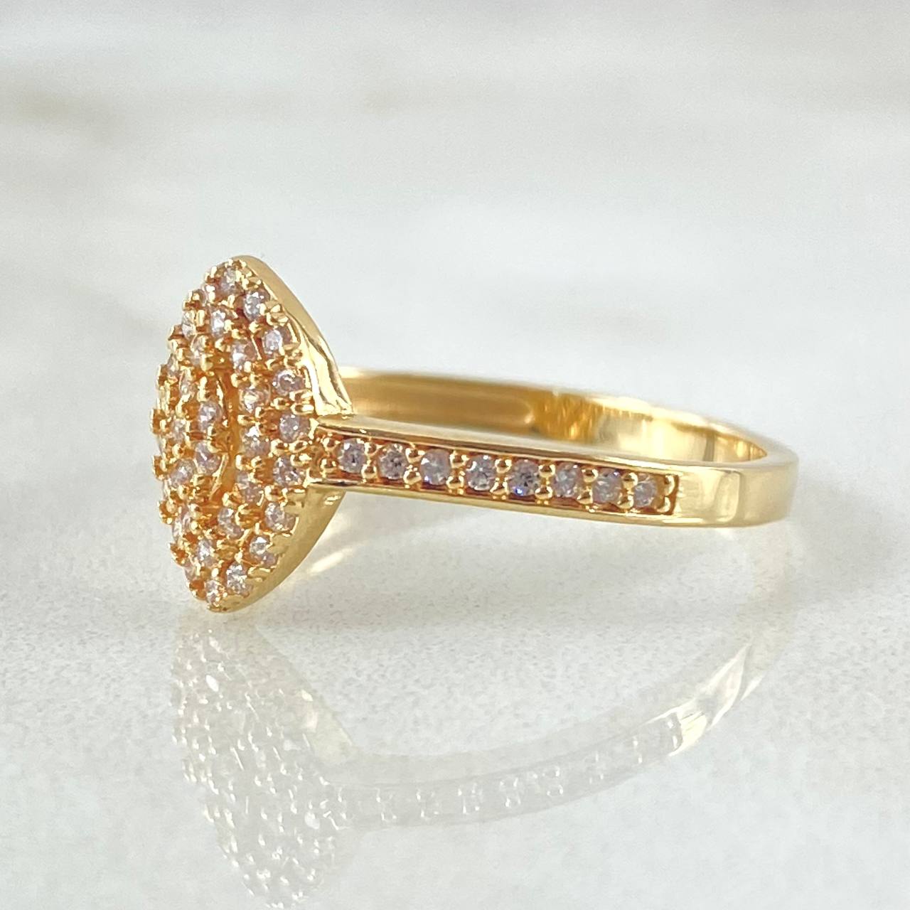 Anillo Ojiva Ovalo 2.15gr / T7 1/4 / Oro Amarillo 18K ©