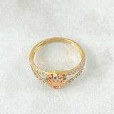 Anillo Corona 2.4gr / T8 / Dos Oros Amarillo Rosa 18K ©