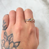 Anillo Carril Entrelazado 2.7gr / T7 1/2 / Oro Amarillo 18K ©