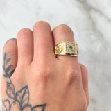 Anillo Sellos Caballo 6.25gr / T9 1/2 / Oro Amarillo 18K ©