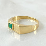Anillo Rectangulo Bisel 4.6gr / T10 3/4 / Oro Amarillo 18K ©