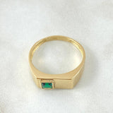 Anillo Rectangulo Bisel 4.6gr / T10 3/4 / Oro Amarillo 18K ©