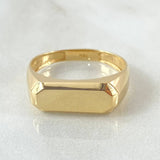 Anillo Rectangulo Liso 3.75gr / T9 3/4 / Oro Amarillo 18K ©