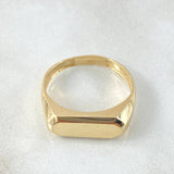Anillo Rectangulo Liso 3.75gr / T9 3/4 / Oro Amarillo 18K ©