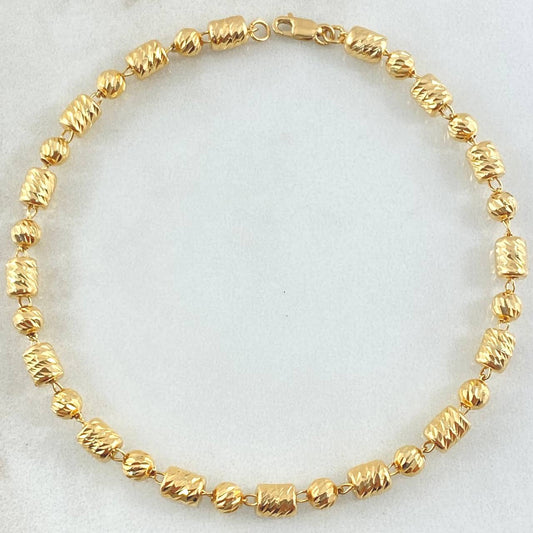 Pulso Militar Cilindro 5.2gr / 20.5cm / Oro Amarillo 18K