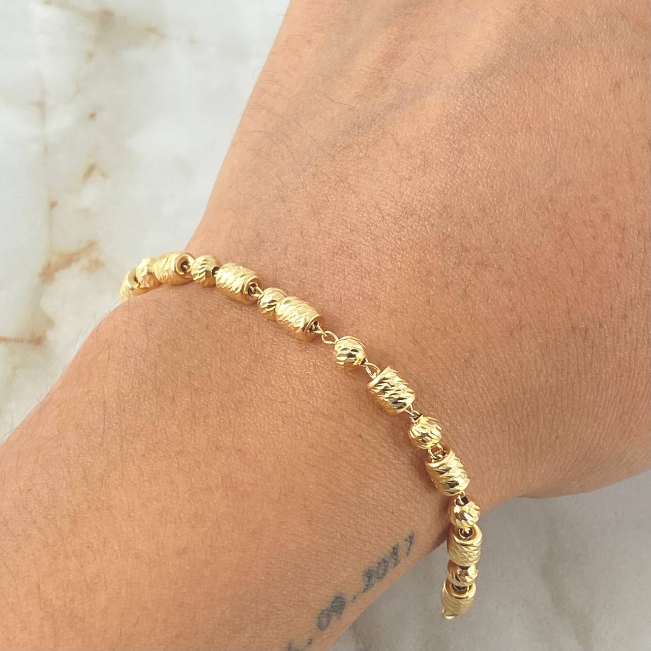 Pulso Militar Cilindro 5.2gr / 20.5cm / Oro Amarillo 18K