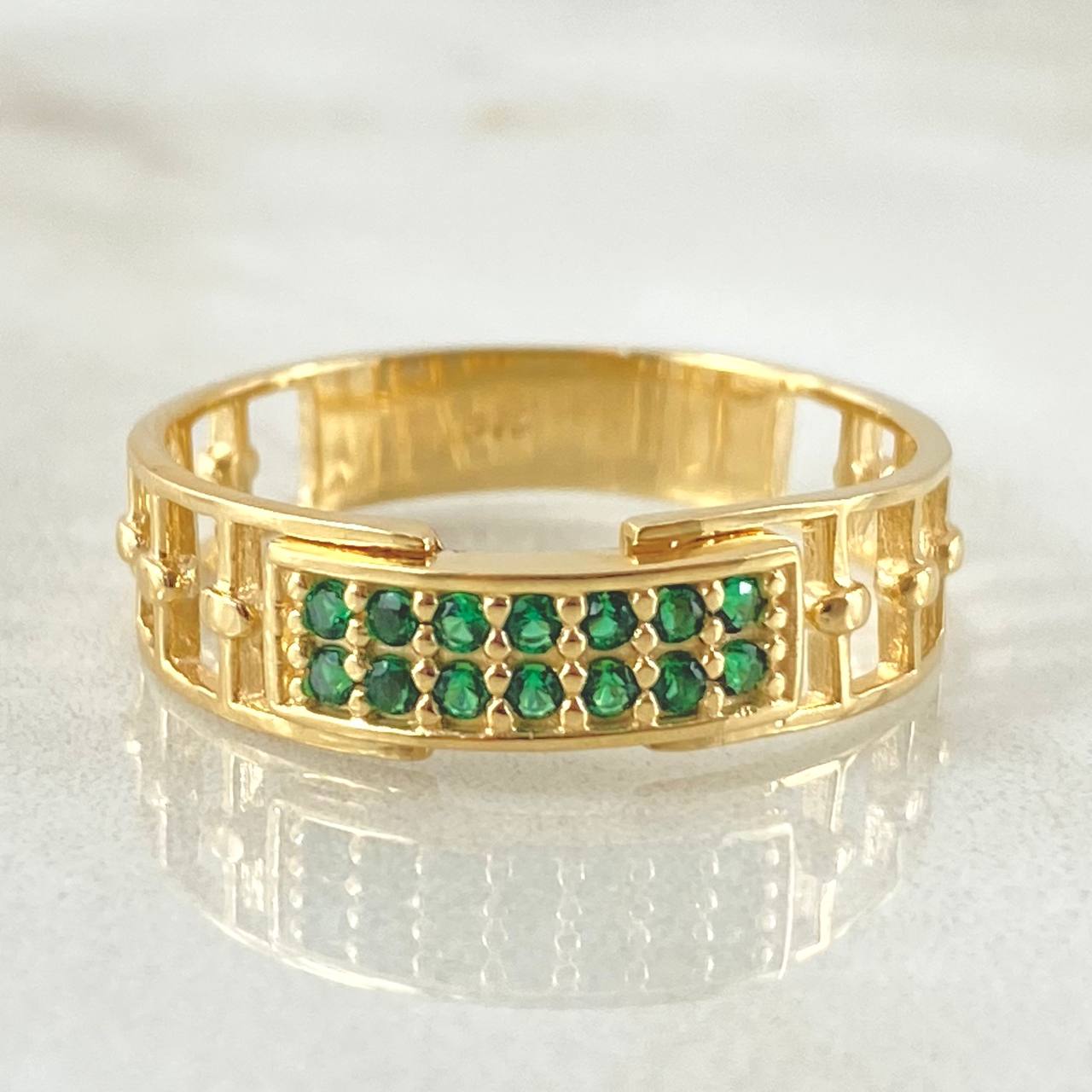 Anillo Marco Abaco 3.75gr / T9 3/4 / Oro Amarillo 18K