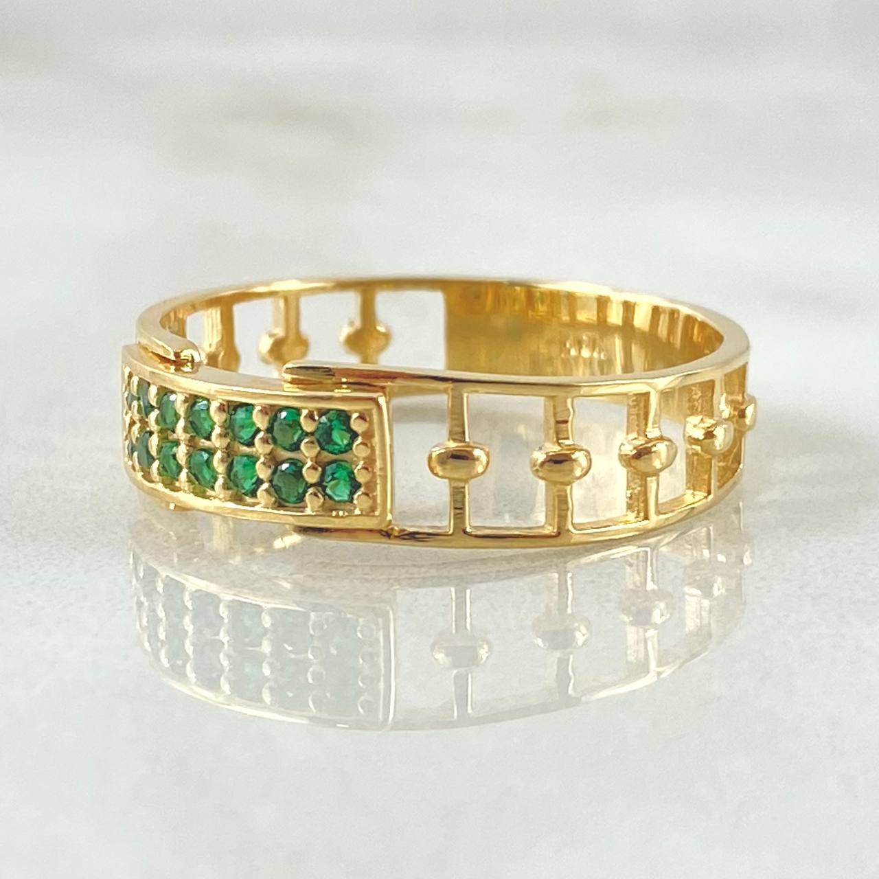 Anillo Marco Abaco 3.75gr / T9 3/4 / Oro Amarillo 18K