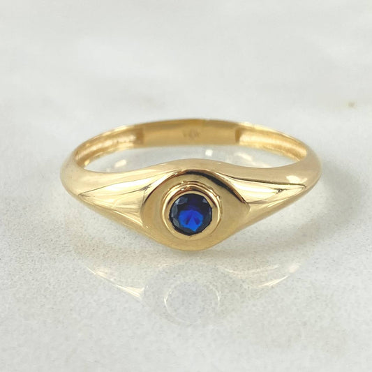 Anillo Ojo Liso 2.55gr / T10 1/2 / Oro Amarillo 18K
