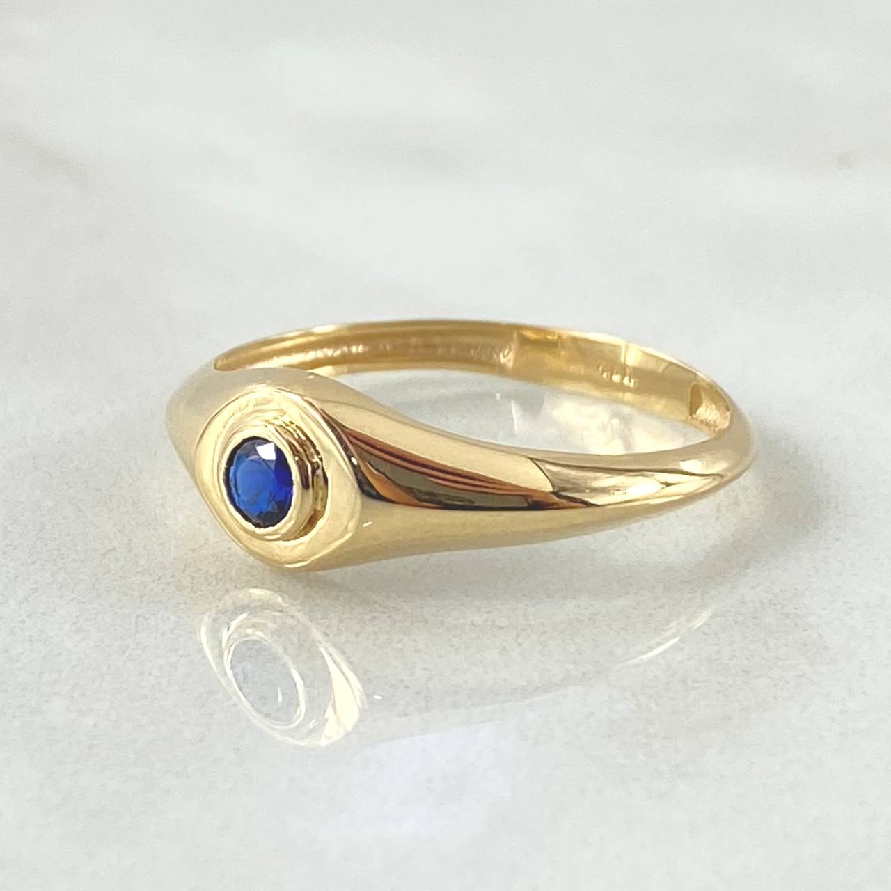 Anillo Ojo Liso 2.55gr / T10 1/2 / Oro Amarillo 18K