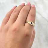Anillo Ojo Liso 2.55gr / T10 1/2 / Oro Amarillo 18K