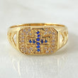 Anillo Sello Cruz 4.7gr / T9 1/4 / Oro Amarillo 18K