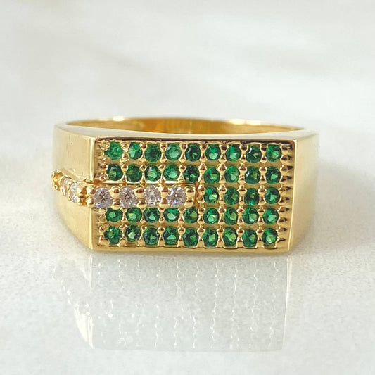 Anillo Hebilla En Recuadro 5.65gr / T9 3/4 / Oro Amarillo 18K