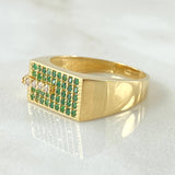 Anillo Hebilla En Recuadro 5.65gr / T9 3/4 / Oro Amarillo 18K