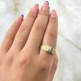 Anillo Cinturon Rayado 4.35gr / T11 / Oro Amarillo 18K
