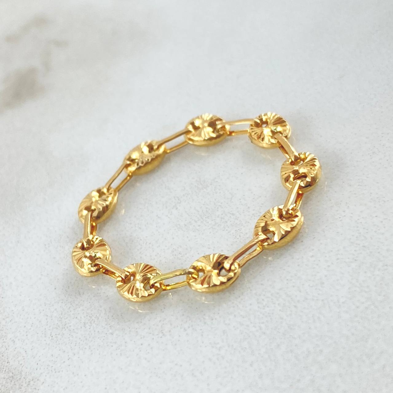 Anillo GC 1.15gr / T10 1/2 - T11 / Oro Amarillo 18K