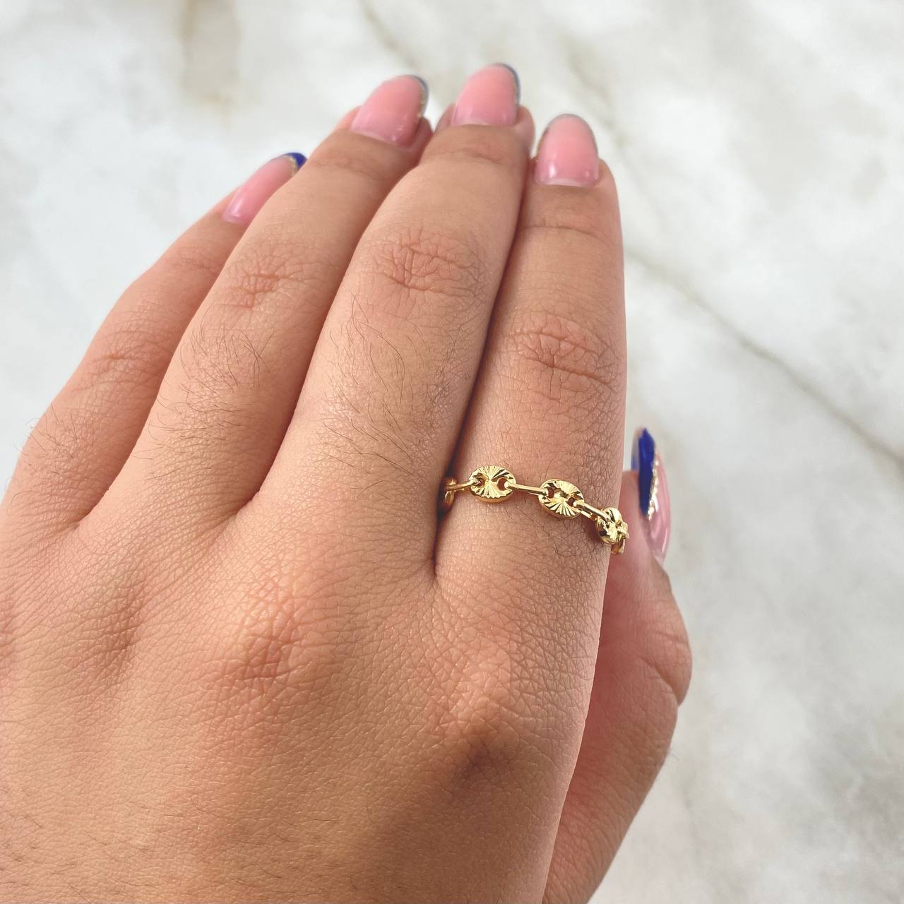 Anillo GC 0.9gr / T7 3/4 - T8 1/4 / Oro Amarillo 18K