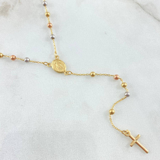 Rosario Virgen Milagrosa 3.3 g / 45 cm / 2,25 mm Tres Oros 18K